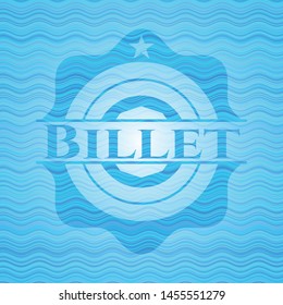 Billet water concept style emblem. Vector Illustration. Detailed.