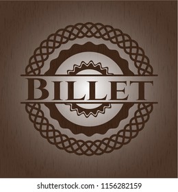 Billet wood emblem. Retro