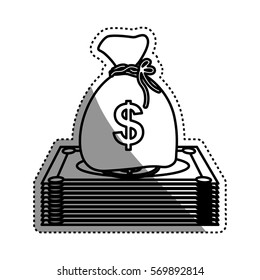 Billets of money icon vector illustration graphic design