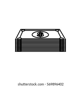 Billets of money icon vector illustration graphic design