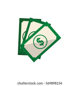 Billets of money icon vector illustration graphic design