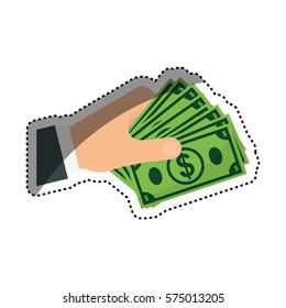 Billets of money icon vector illustration graphic design