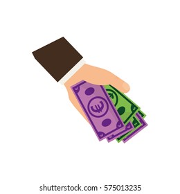 Billets of money icon vector illustration graphic design