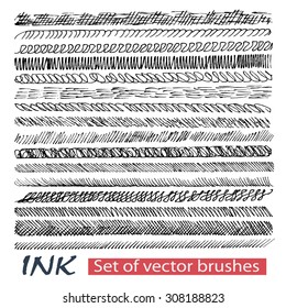 Billets vector grunge brushes created ink. 