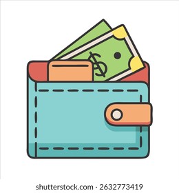  billfold object icon modern design concept isolated