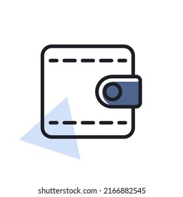 Billfold wallet isolated vector icon. Graph symbol for web site and apps design, logo, app, UI