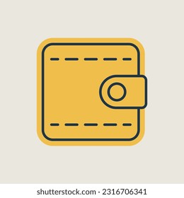 Icono vector aislado de la cartera plegable. Símbolo gráfico para diseño de sitio web y aplicaciones, logotipo, aplicación, interfaz de usuario