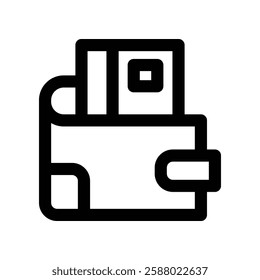 billfold wallet line icon. vector icon for your website, mobile, presentation, and logo design.