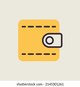 Billfold wallet vector icon. Graph symbol for web site and apps design, logo, app, UI