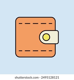 Billfold wallet vector icon. Graph symbol for web site and apps design, logo, app, UI