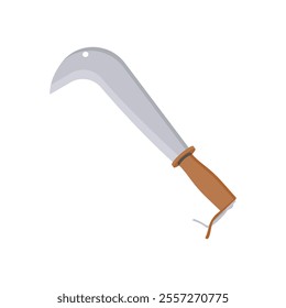 Billhook, Farming Flat Vector Illustration