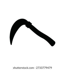 Billhook, Farming silhouette icon vector flat design.