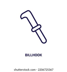 billhook icon from agriculture farming and gardening collection. Thin linear billhook, gardening, secateurs outline icon isolated on white background. Line vector billhook sign, symbol for web and 
