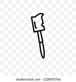 Billhook vector linear icon isolated on transparent background, Billhook transparency concept can be used for web and mobile