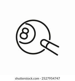 billiard 8 ball pool icon sign vector