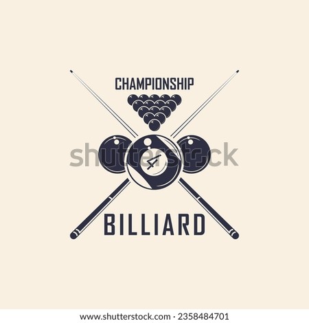 Similar – Image, Stock Photo Billiard balls on pool table