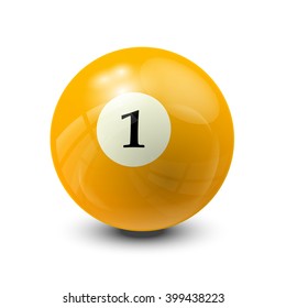 Billiard Ball 1- Realistic Vector Design