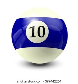 billiard ball 10- realistic vector design