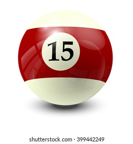 billiard ball 15- realistic vector design