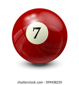 billiard ball 7- realistic vector design