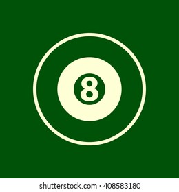billiard ball 8 icon. vector eps10 icon
