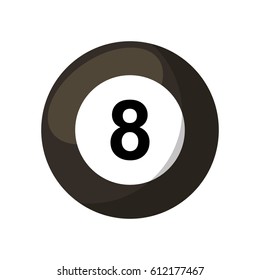 billiard ball eight isolated icon vector illustration design