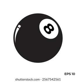 billiard ball figure eight flat icon vector