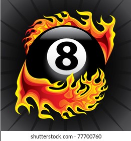 billiard ball in flame