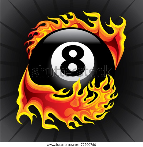 Billiard Ball Flame Stock Vector (Royalty Free) 77700760