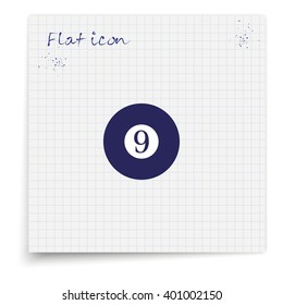 Billiard ball icon.