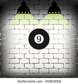 Billiard ball icon.