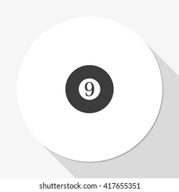 Billiard ball icon.