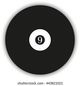 Billiard ball icon.