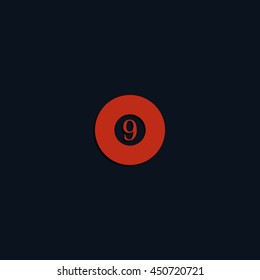 Billiard ball icon.