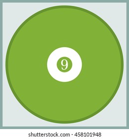 Billiard ball icon.