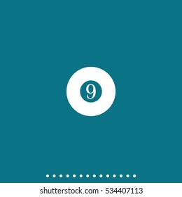 Billiard ball icon.