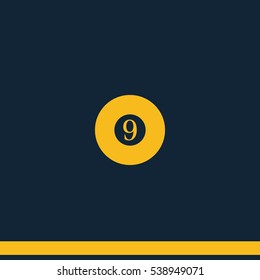 Billiard ball icon.