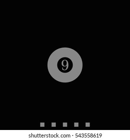 Billiard ball icon.