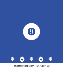 Billiard ball icon.