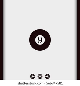 Billiard ball icon.