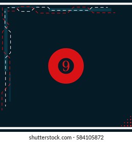 Billiard ball icon.