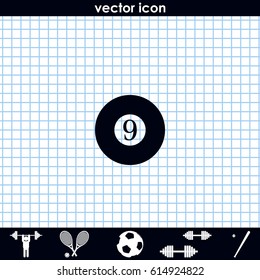 Billiard ball icon.