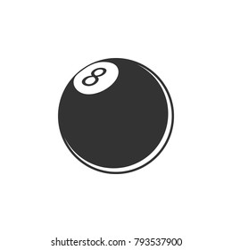billiard ball icon. Amusement park element icon. Premium quality graphic design. Signs, outline symbols collection icon for websites, web design, mobile app, info graphics on white background