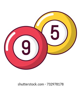 Billiard ball icon. Cartoon illustration of billiard ball vector icon for web
