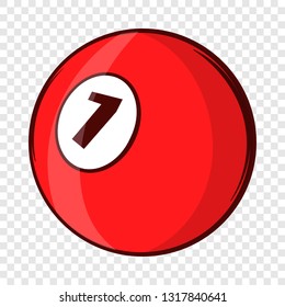 Billiard ball icon in cartoon style isolated on background for any web design 