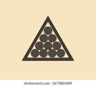 Design de conceito de ícone de bola de bilhar