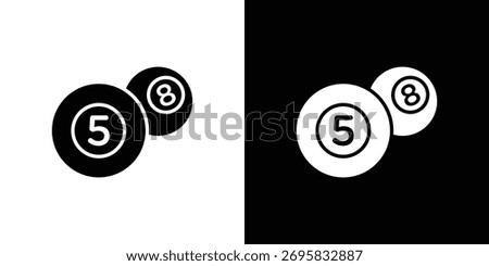 Billiard ball icon concept design element. pictogram icons.