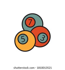 Billiard Ball icon Design Vector Template