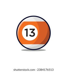 billiard ball icon design vector template