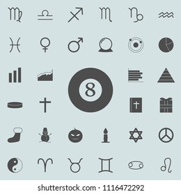 billiard ball icon. Detailed set of  Minimalistic  icons. Premium quality graphic design sign. One of the collection icons for websites, web design, mobile app on colored background